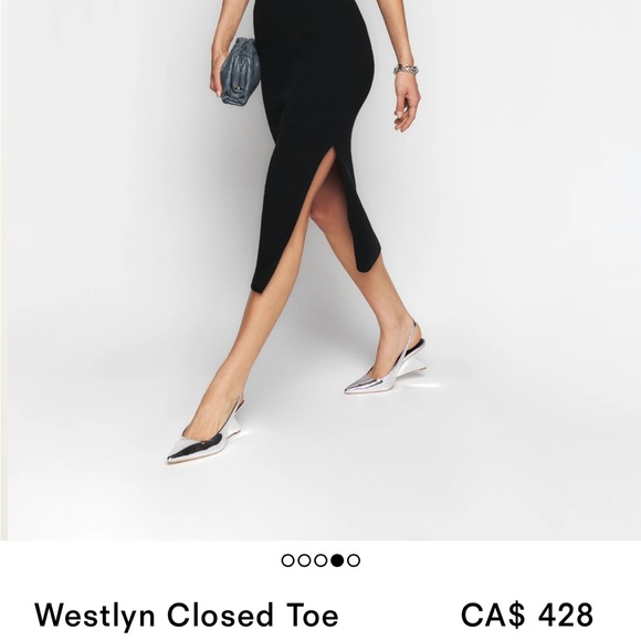 Metallic silver Westlyn closed toe wedge - Picture 2 of 4